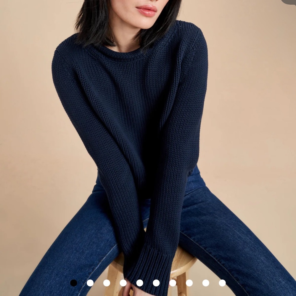 La Ligne Navy Knit Sweater - Picture 2 of 6